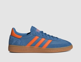 Cushioned Tongue flexible synthetic shoes adidas Originals Handball Spezial Focus Blue / Orange - Gum