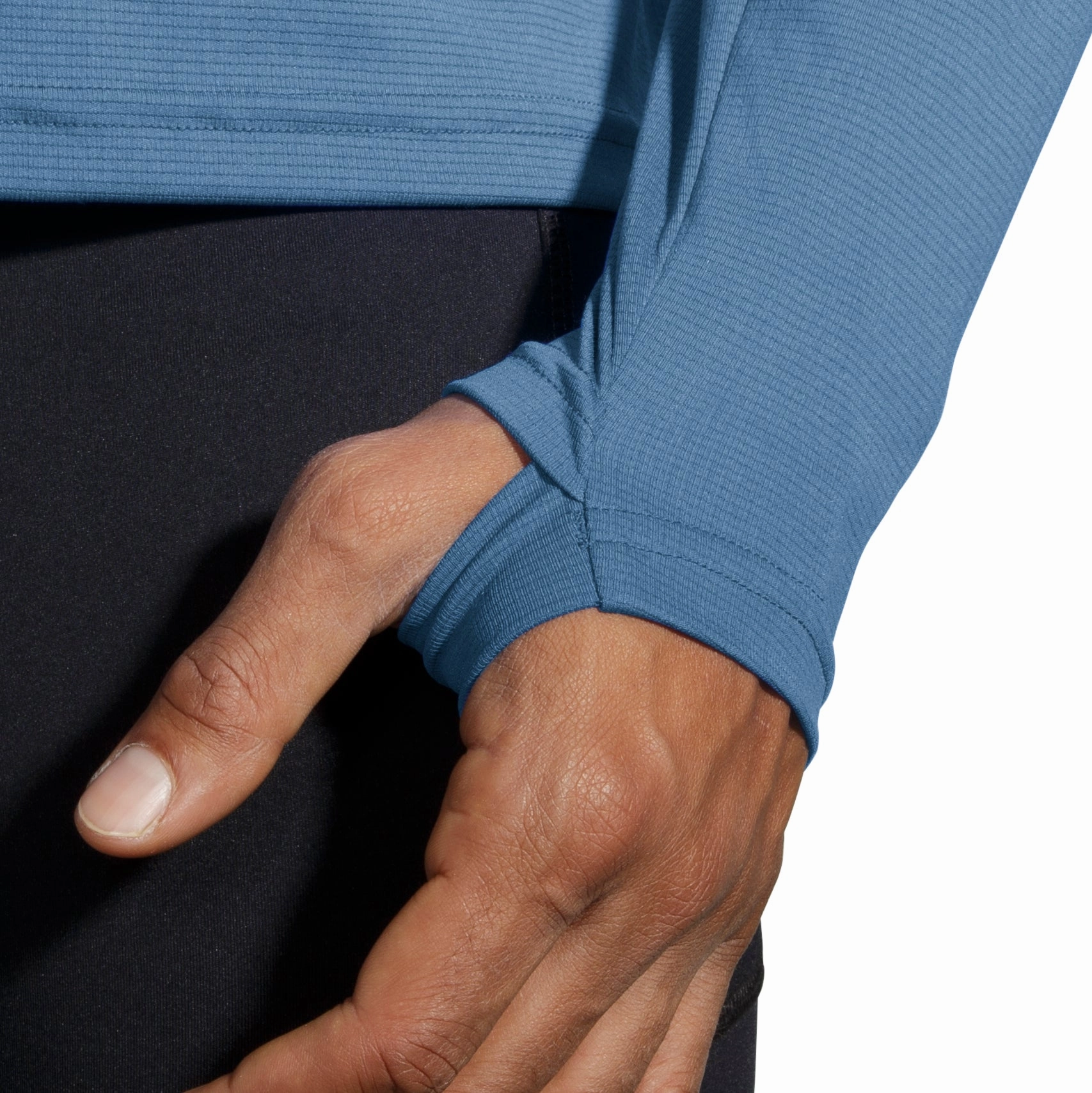 UV resistant Short Brooks Atomsphere Long Sleeve Mens Running Top - Blue