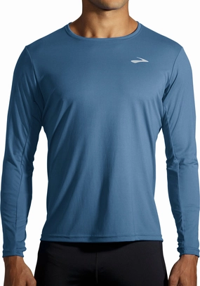 Brooks Atomsphere Long Sleeve Mens Running Top - Blue High - end
