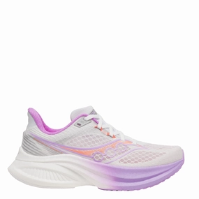 Saucony Women's Endorphin Speed 5 Running Shoes in White/Crocus - Online Exclusive Energy Cell Tech