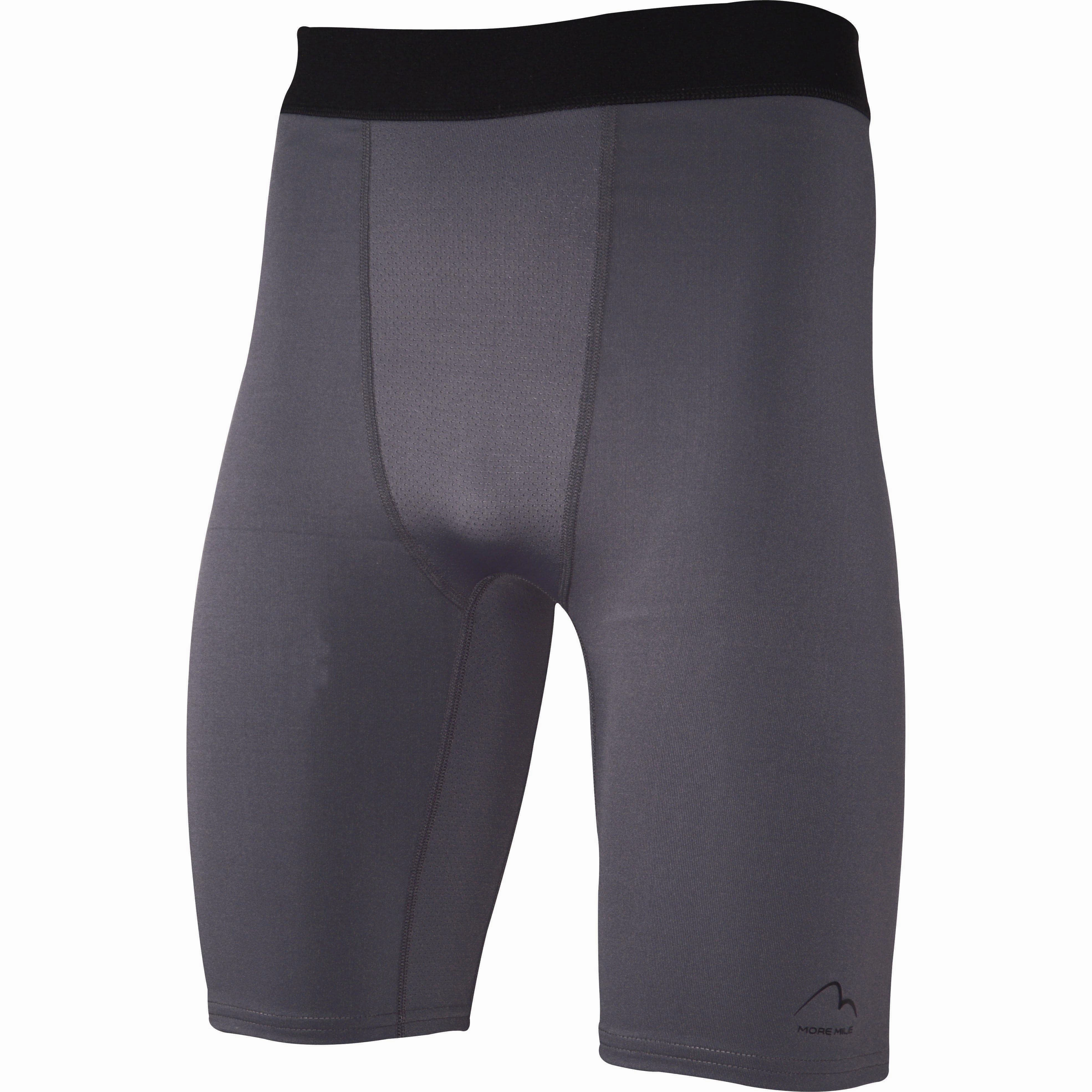 AntiSnagTechnology More Mile Warrior Baselayer Mens Short Running Tights - Grey