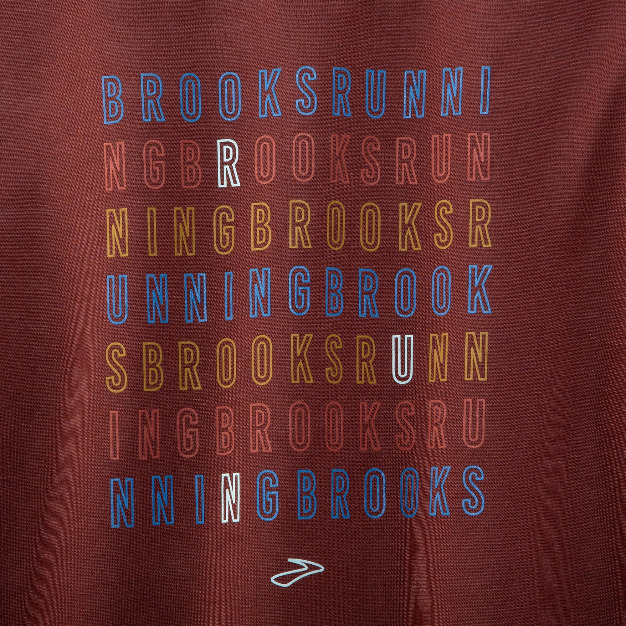 Brooks Distance Graphic Short Sleeve Womens Running Top - Red Casual Layer