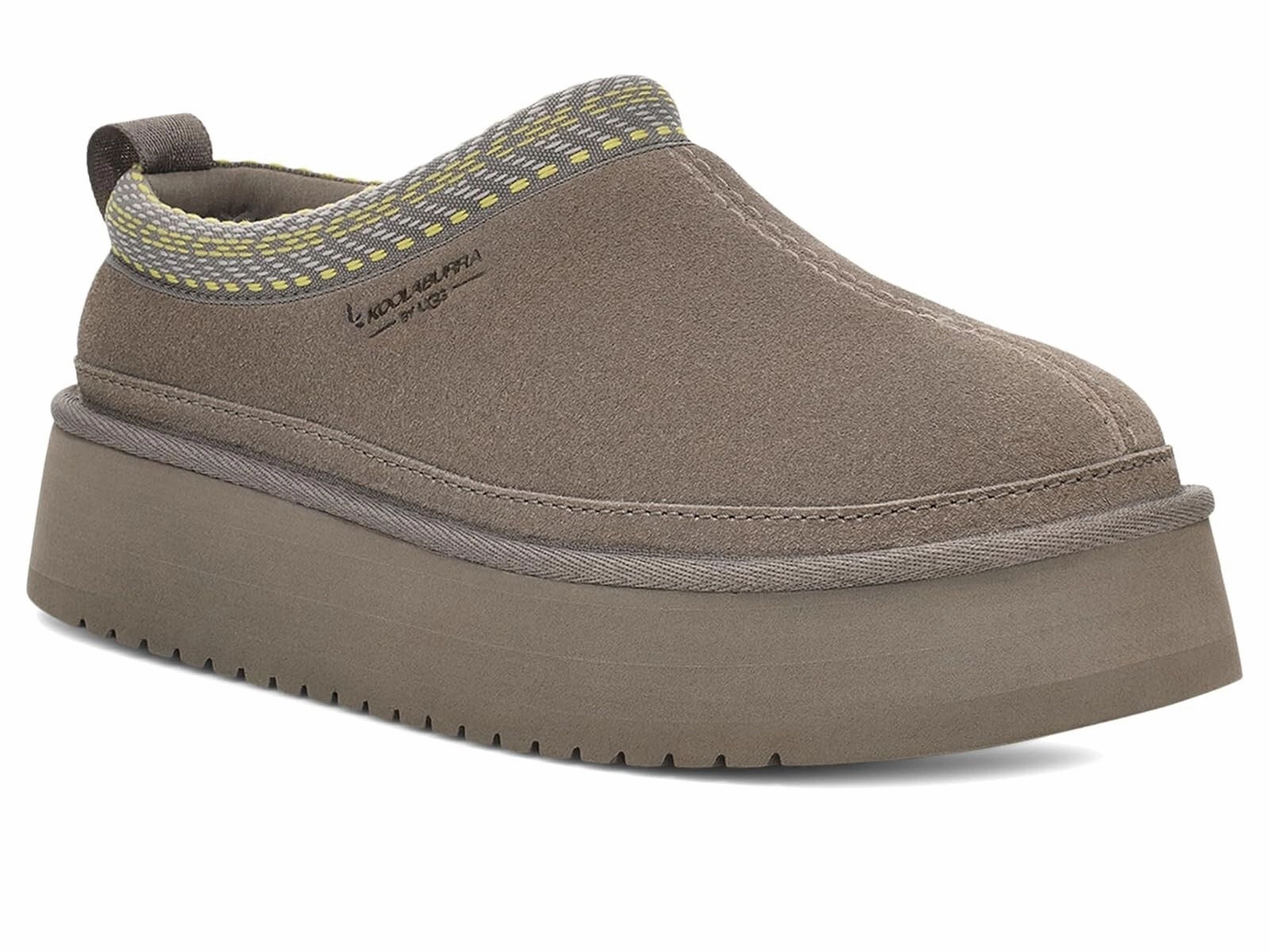 Slip-On Footwear Chill Vibes Koolaburra by Ugg Burree Clogs Women's Gray Suede Platform Slippers ZOGG638
