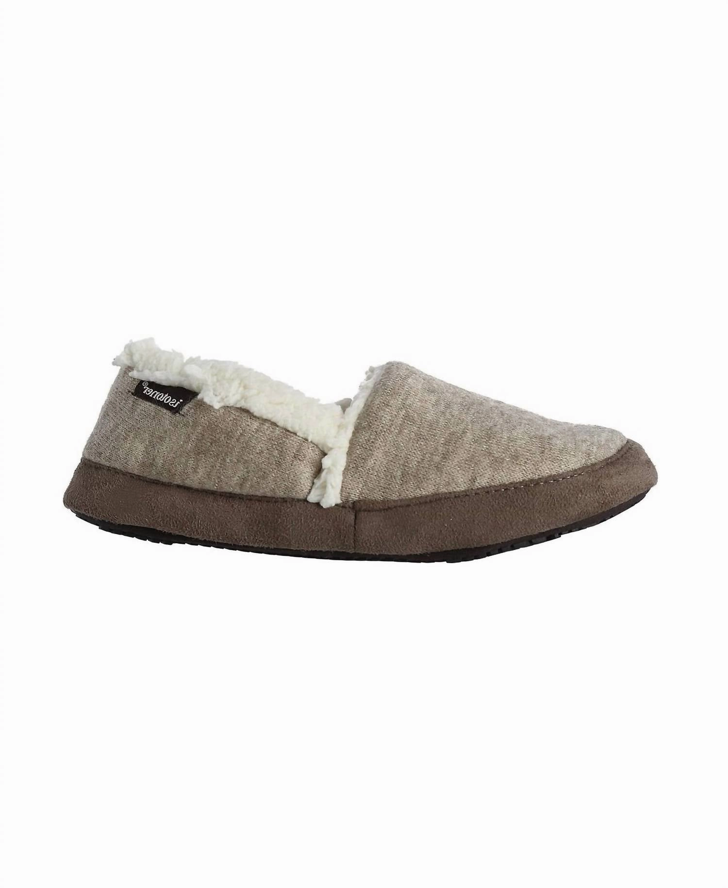 Secure Supportive Women??S Microsuede Marisol Closed Back Slipper In Oatmeal Heathered