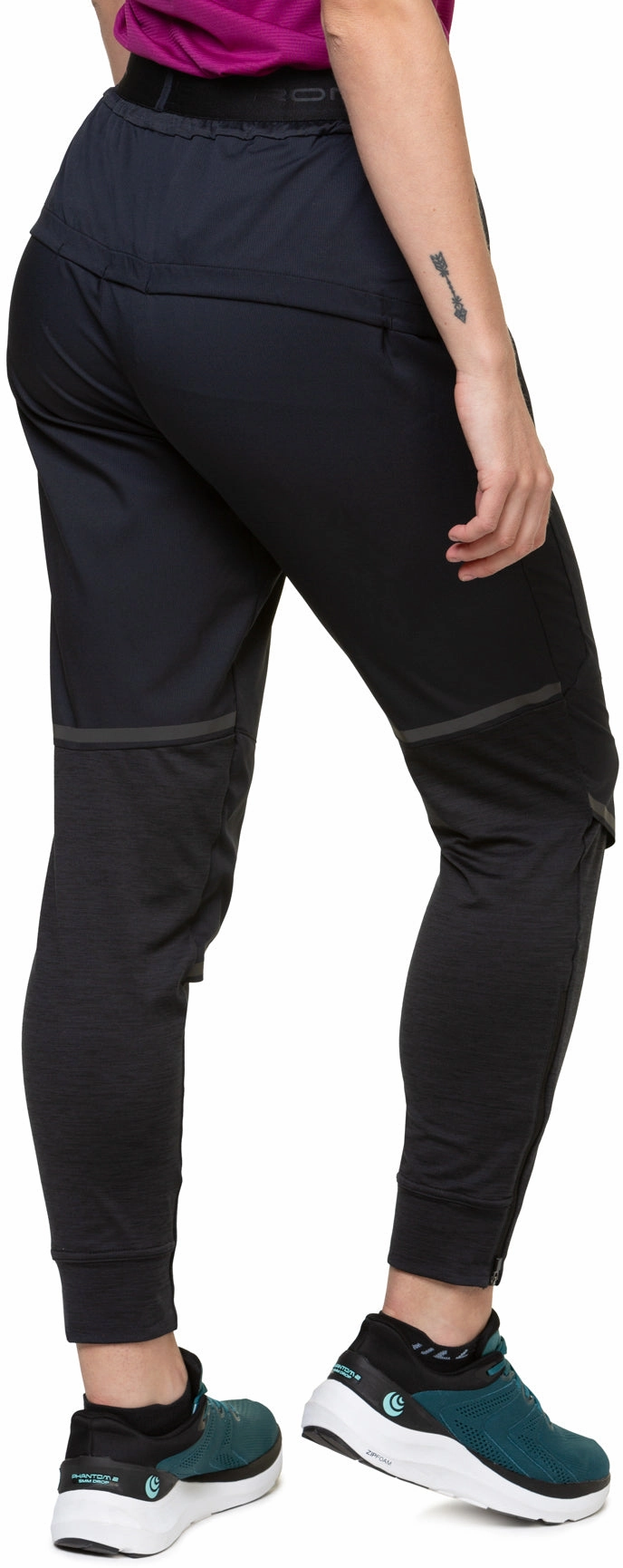 Sporty functionality Ronhill Tech Flex Womens Running Track Pants - Black
