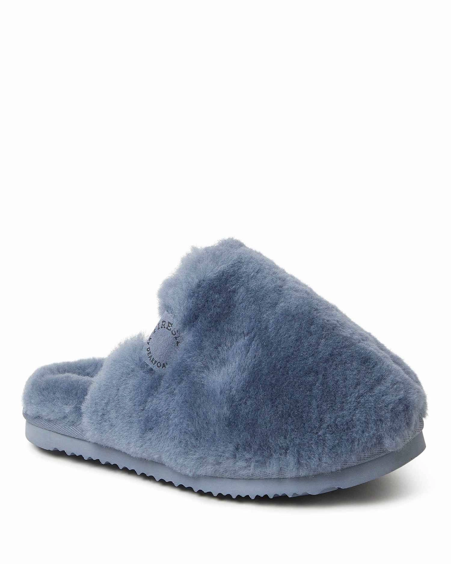 Fireside By Dearfoams Women's Shelly Beach Genuine Shearling Fuzzy Scuff Slipper beach shoes Minimalist Look