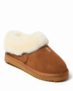 Thong Style Fireside by Dearfoams Women's Adelaide Genuine Shearling Clog Slipper