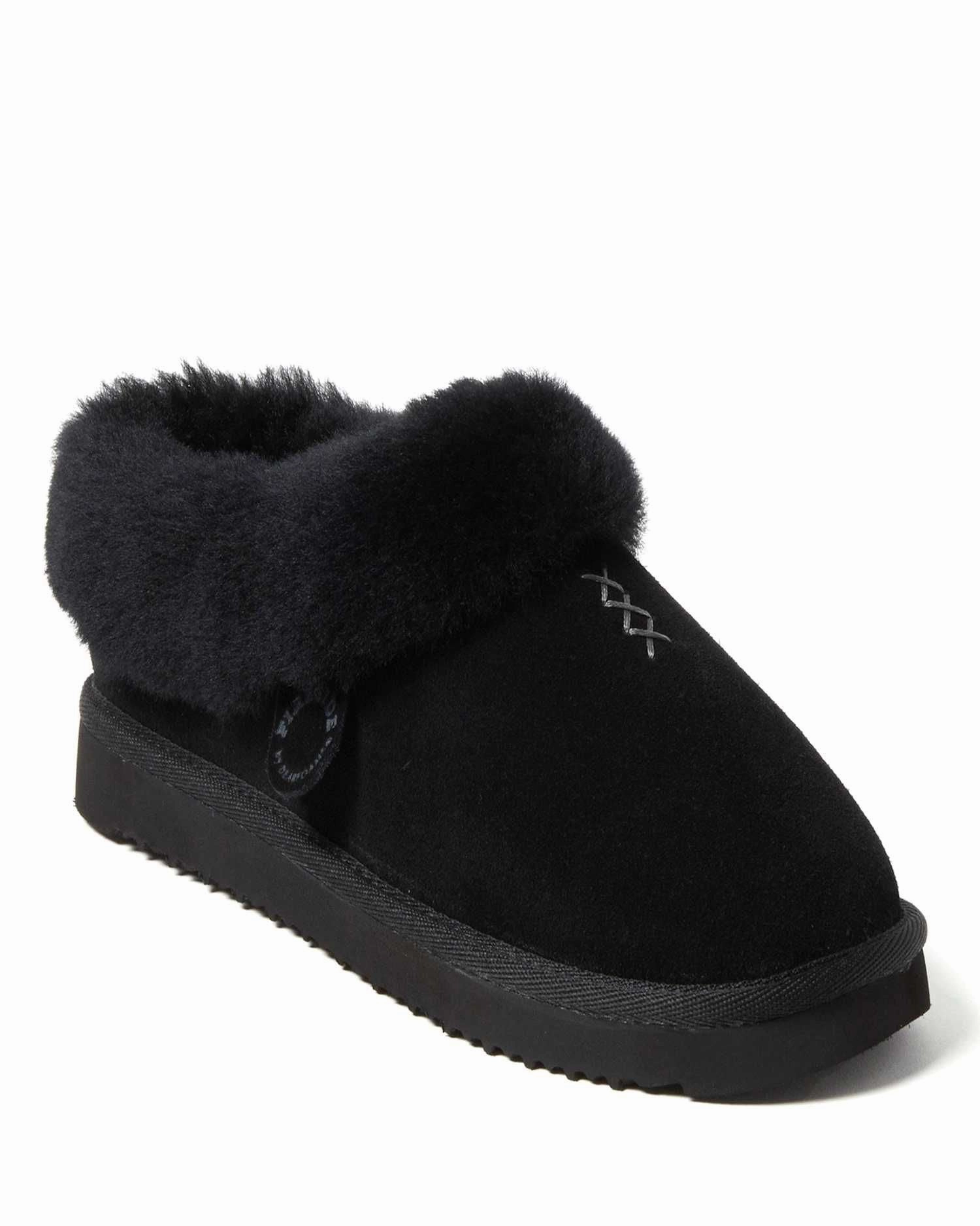 Fireside by Dearfoams Women's Adelaide Genuine Shearling Clog Slipper Non Toxic Materials