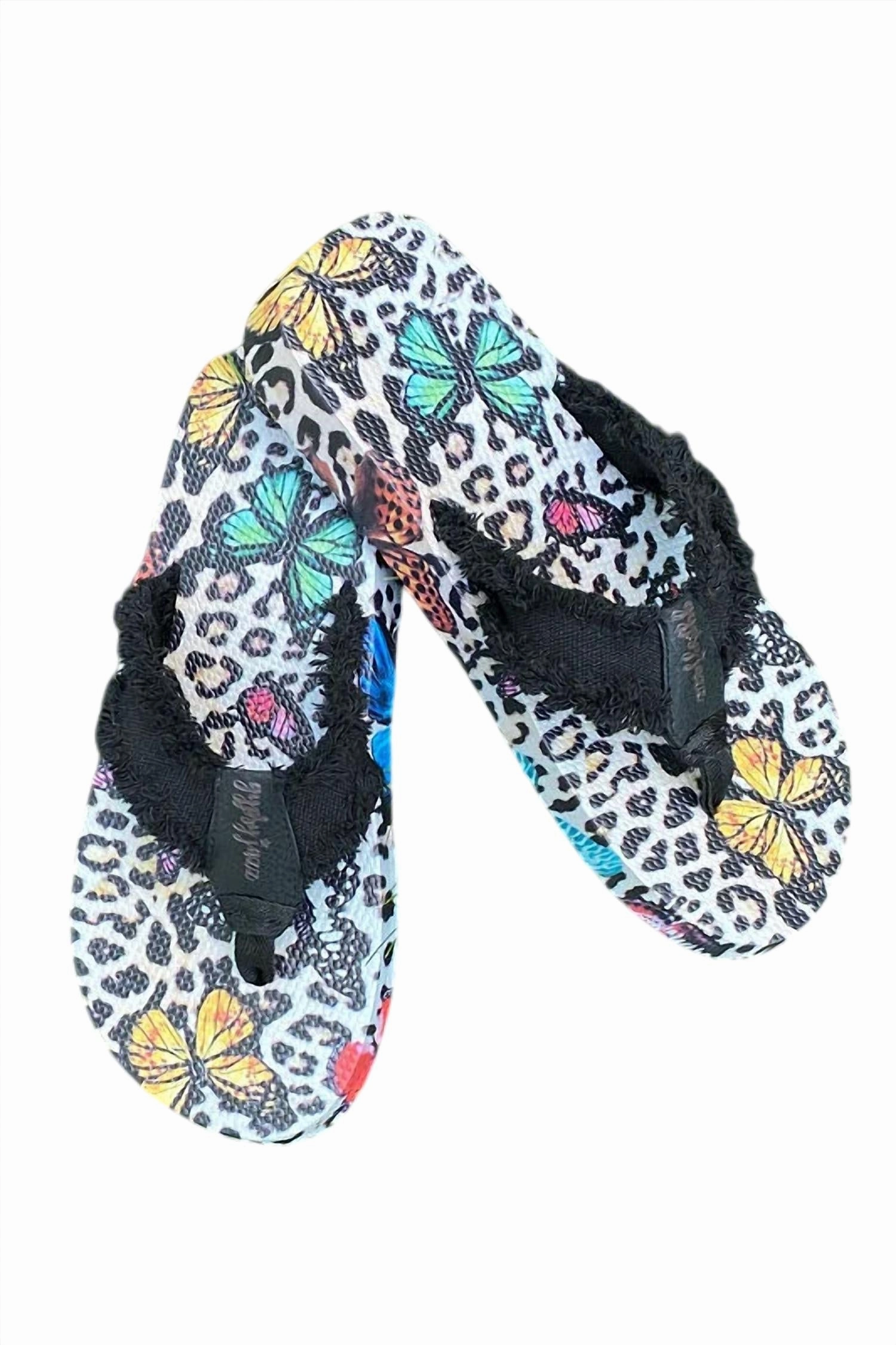 Women's Tallulah Printed Flip Flops In Black Multi Quick Access