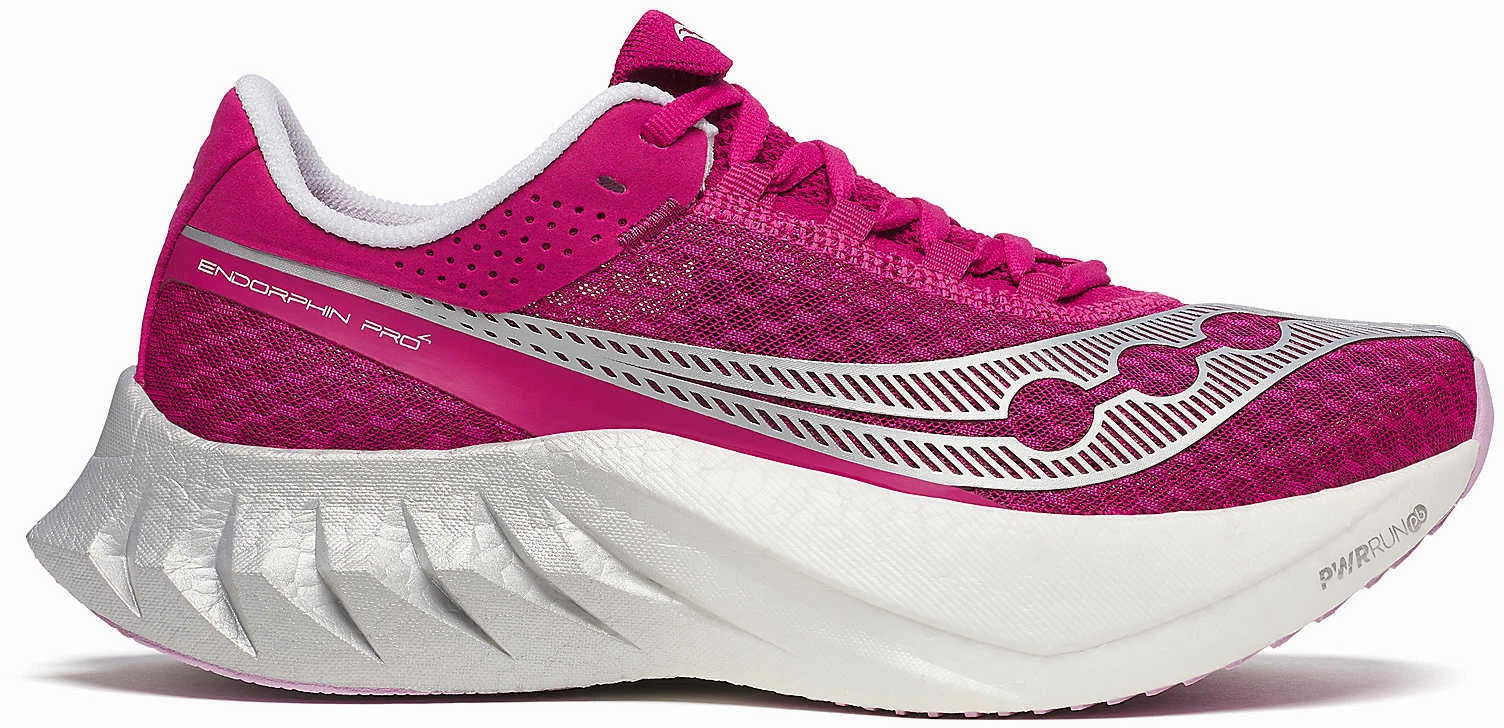 Saucony Endorphin Pro 4 Womens Running Shoes - Pink Aero Ventilation all - weather