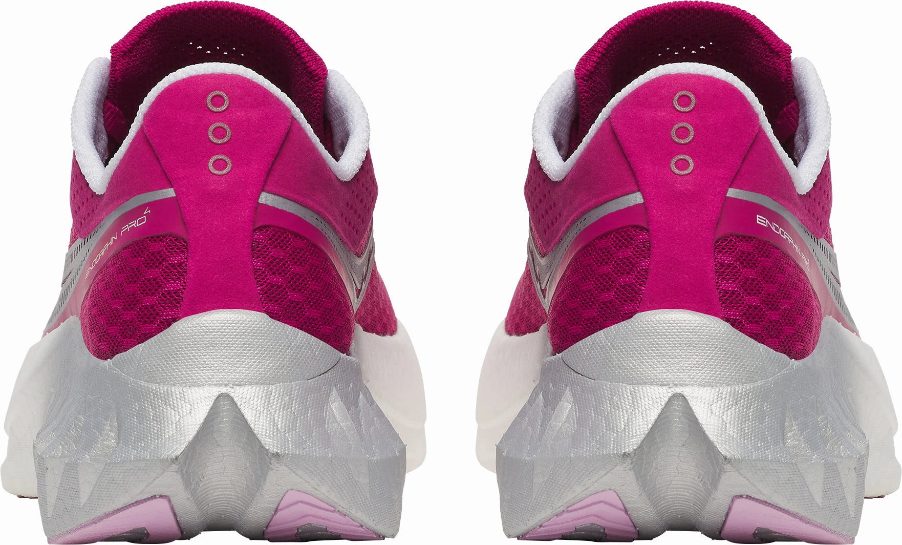 Heat Sealed Seam Construction Saucony Endorphin Pro 4 Womens Running Shoes - Pink