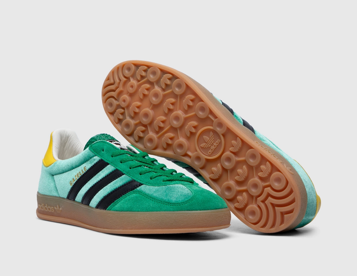 Collared Ankle Support ice shoes adidas Originals Gazelle Indoor Green / Black - Gum - size? exclusive