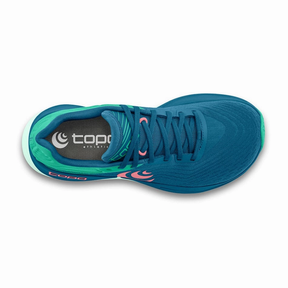 Friction Free Liner Lightweight Design Topo Women's Ultrafly 5 Running Shoes Blue/Aqua AW24
