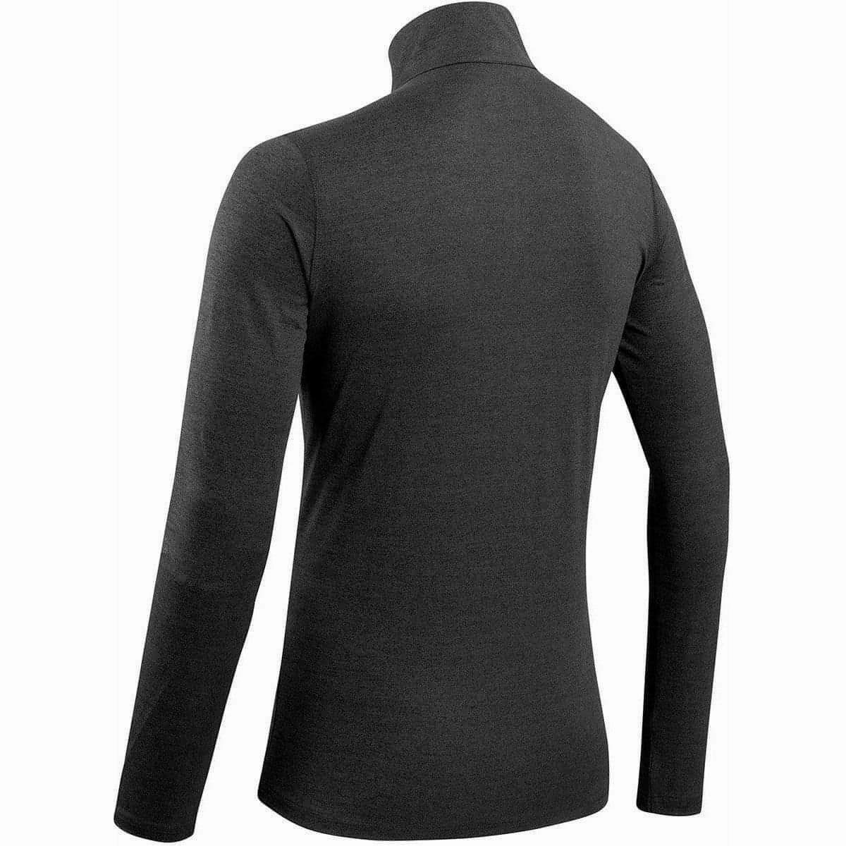 Clock Fuzzy More Mile Core Half Zip Long Sleeve Mens Running Top - Grey