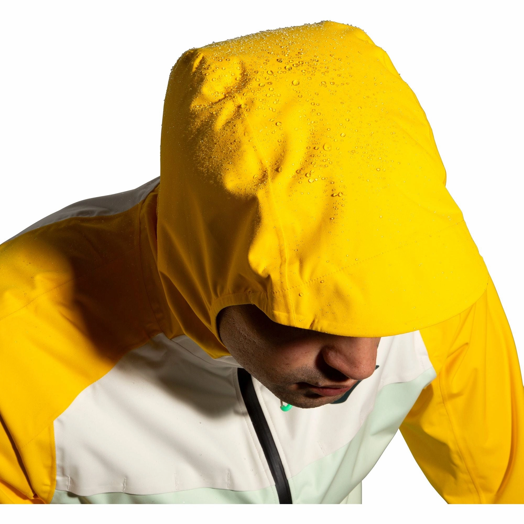 Comb Excellence Brooks High Point Waterproof Mens Running Jacket - Yellow