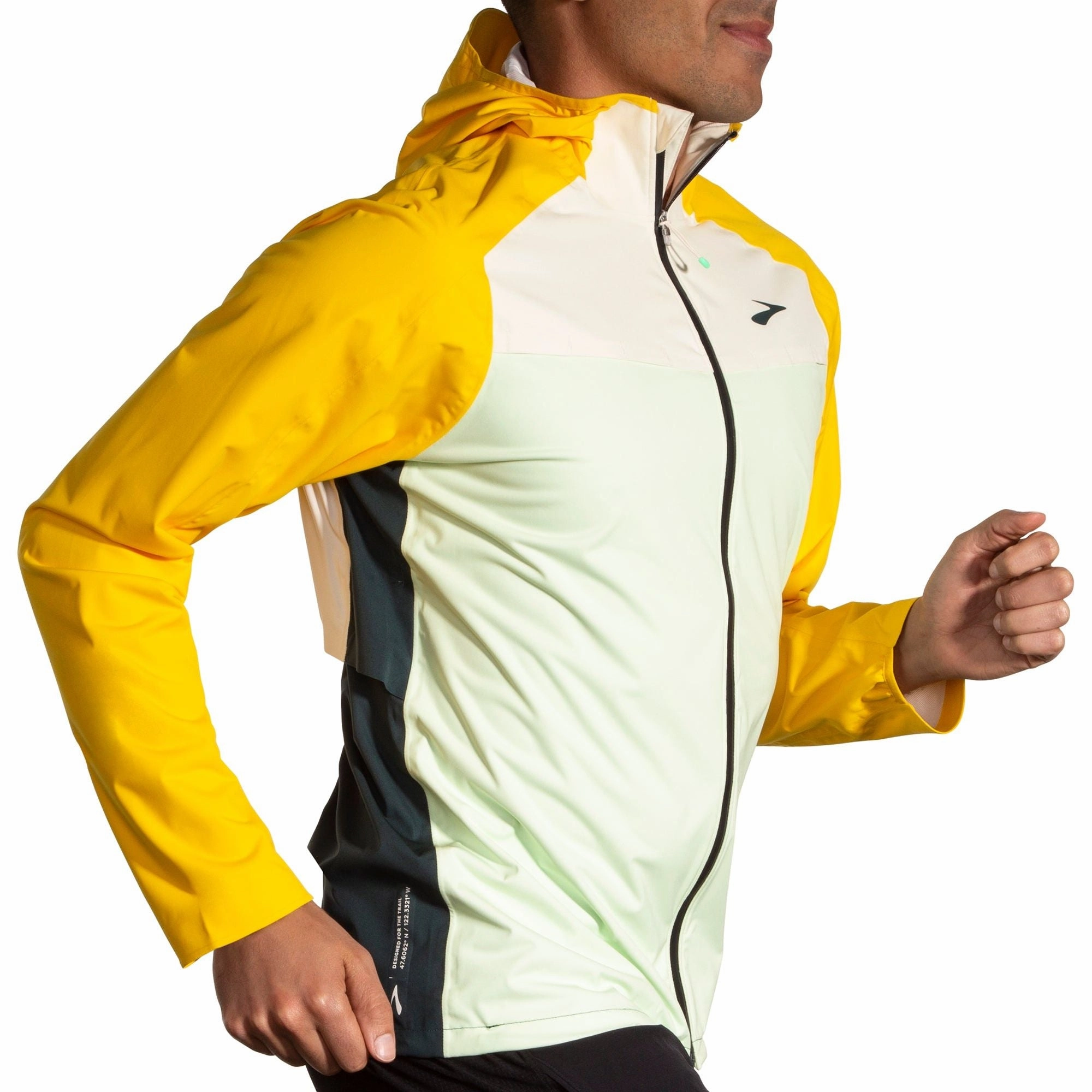 Brooks High Point Waterproof Mens Running Jacket - Yellow Determination Eco - friendly