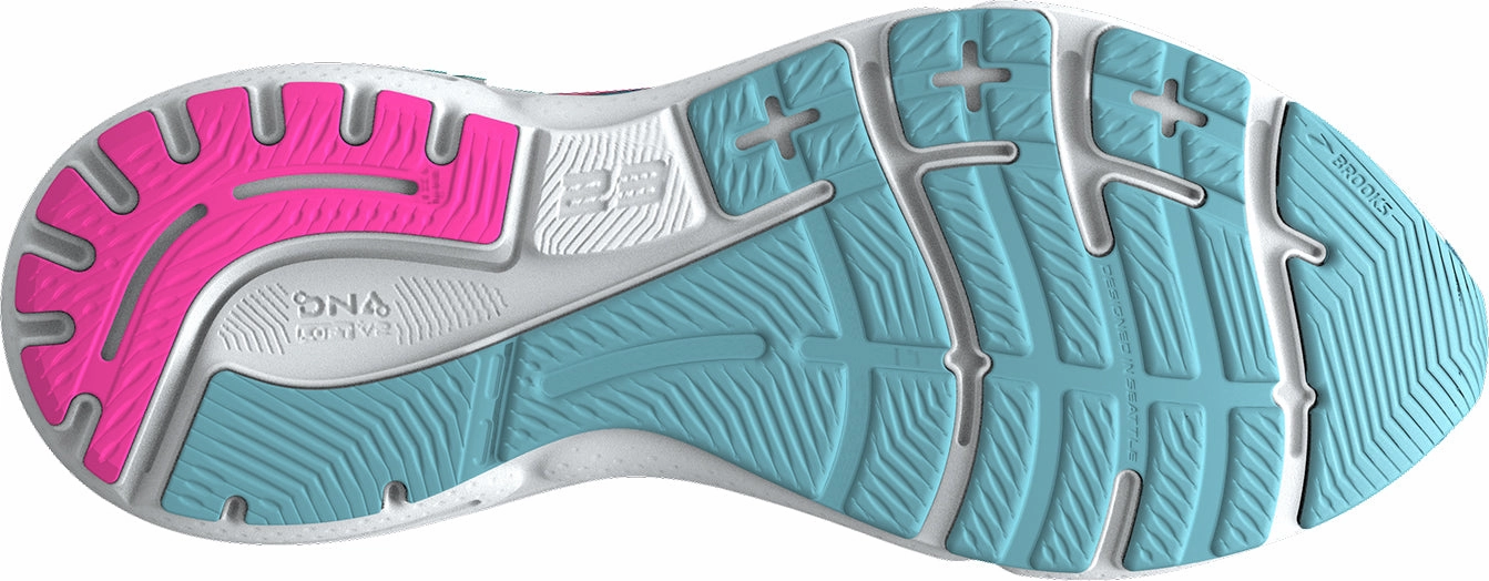 Brooks Adrenaline GTS 23 Womens Running Shoes - Blue Rubber Traction Pods Jumping Support