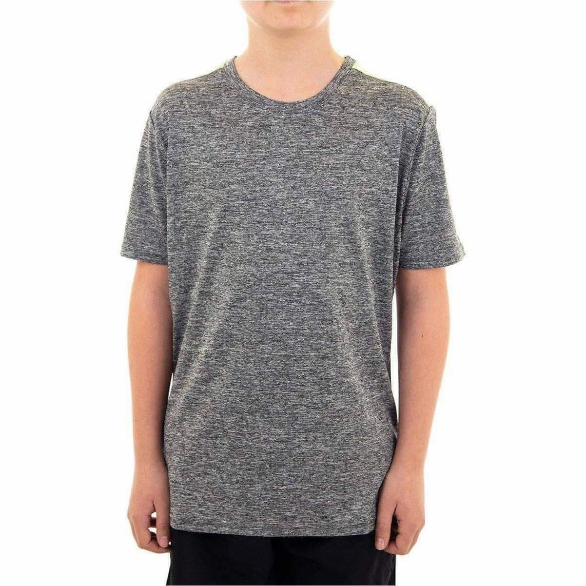 Quick Comfort Wear comfortable option More Mile Marl Boys Short Sleeve Running Top - Grey