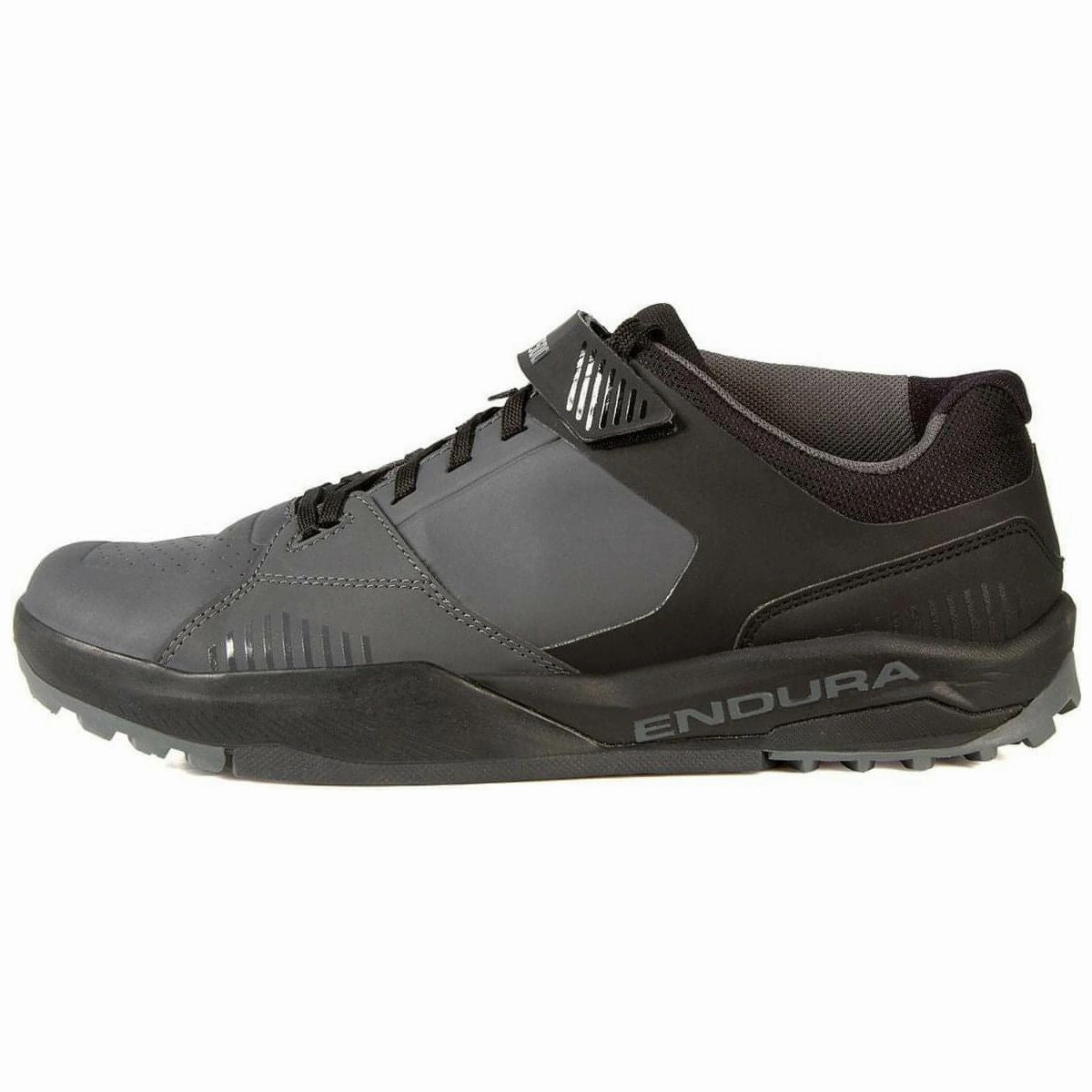 Endura MT500 Burner Flat Mens MTB Cycling Shoes - Black Impact Diffusing Heel Stylish Stripes