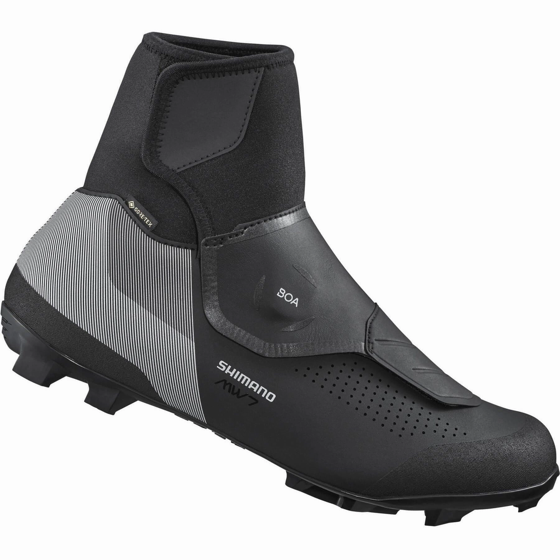 Urban Essential Stretchy sole Shimano MW702 GORE-TEX Mens MTB Cycling Boots - Black