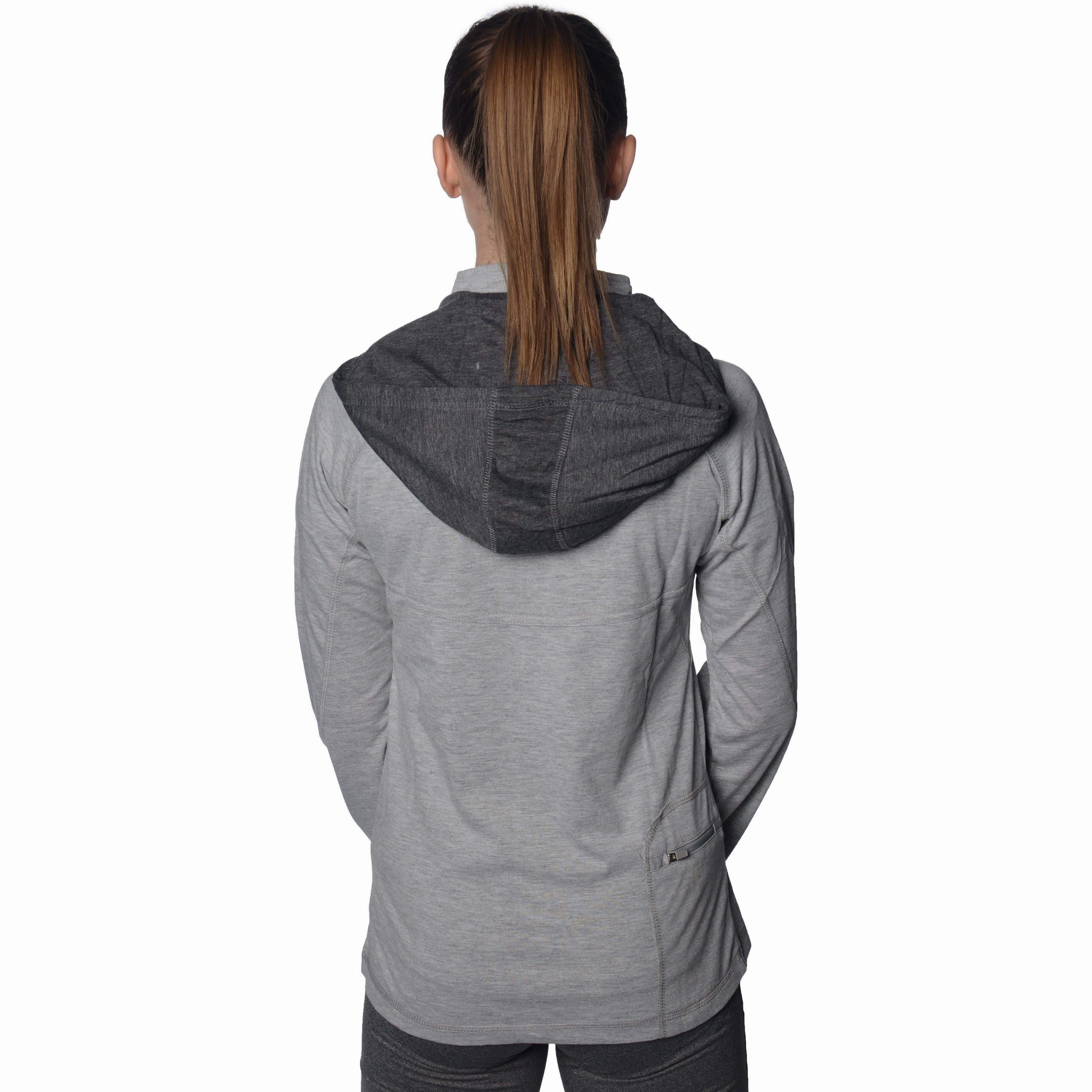 Name - brand More Mile Marl Full Zip Womens Training Hoody - Grey