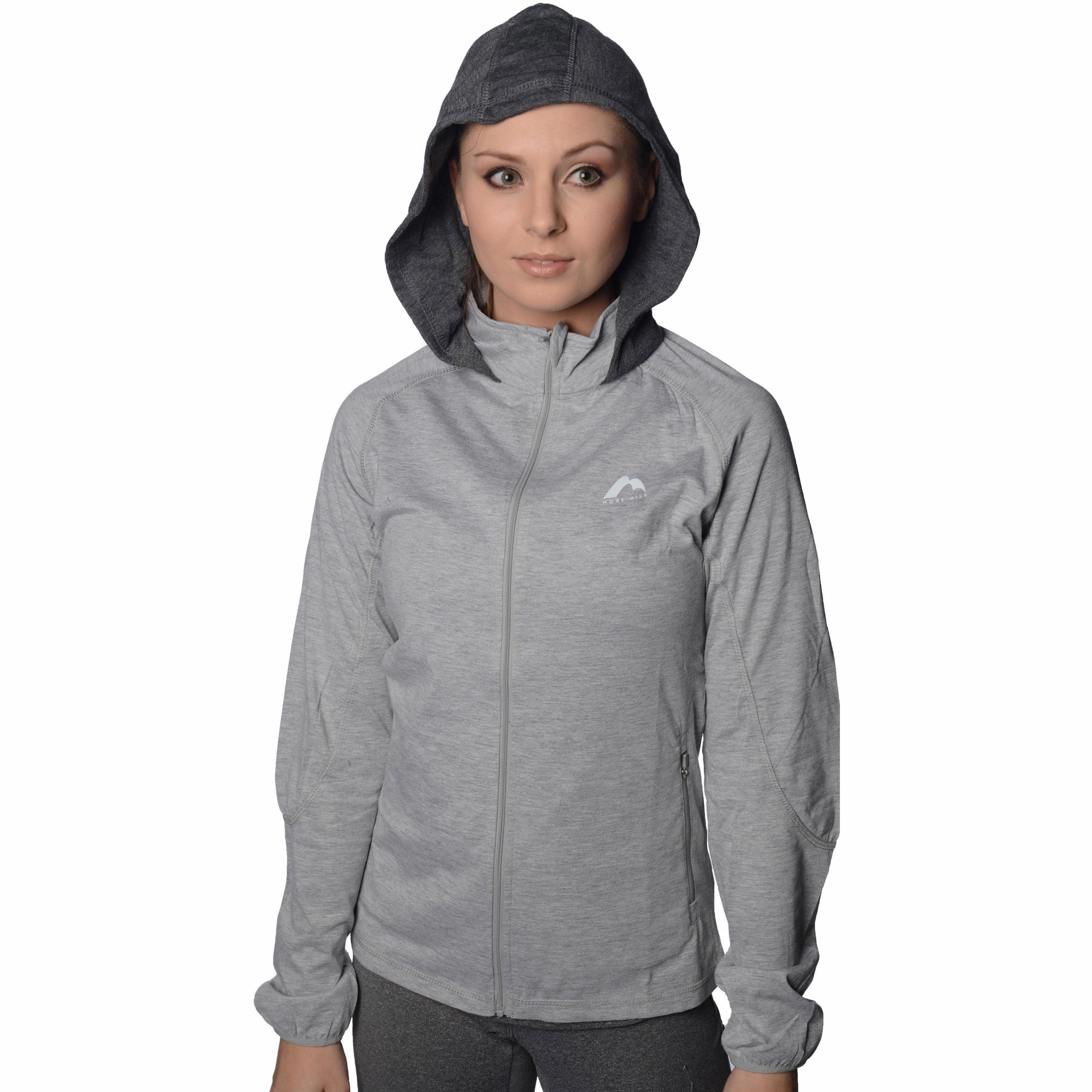 More Mile Marl Full Zip Womens Training Hoody - Grey monochromatic Autumn Wear