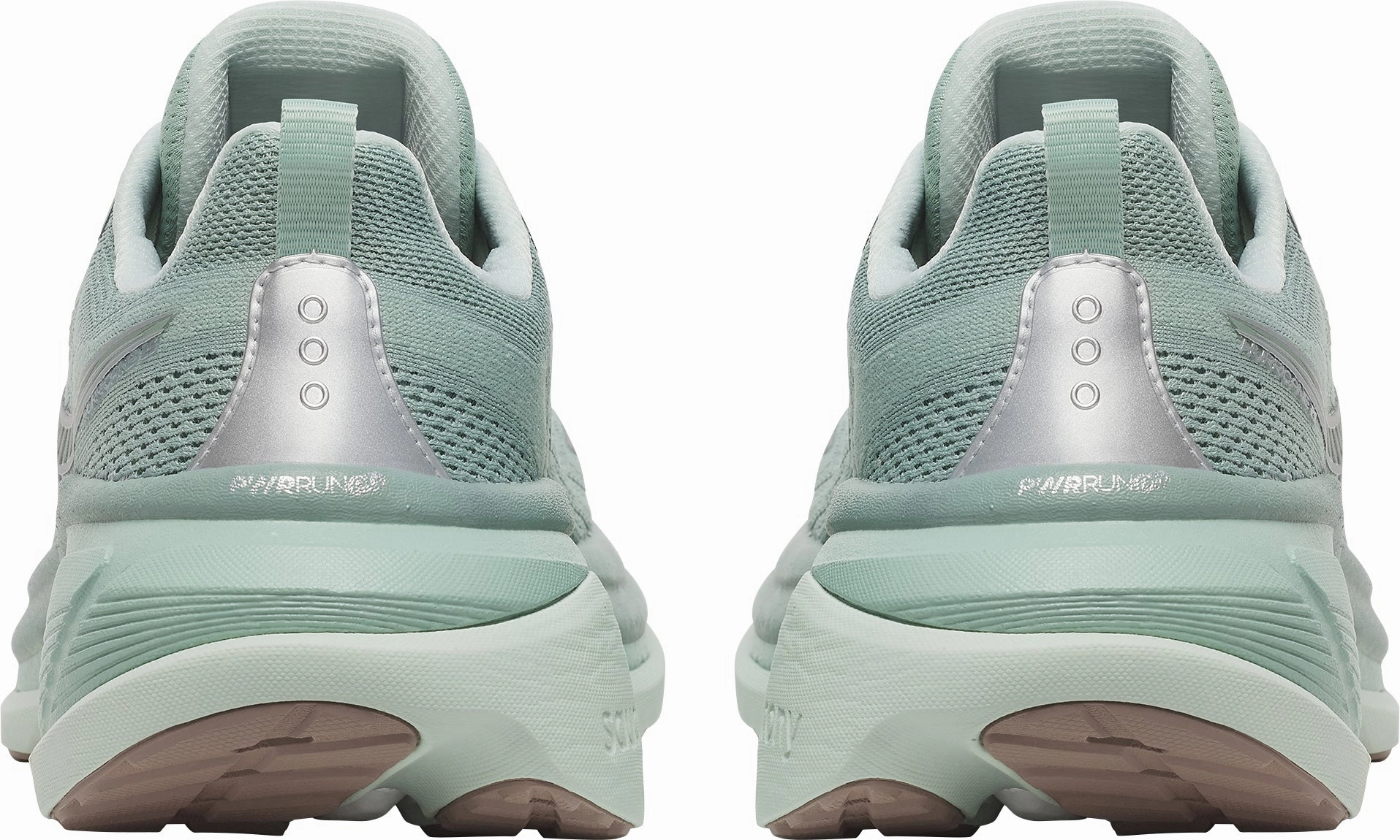 Adaptive Fit Frame Pressure Dispersion Pods Saucony Hurricane 25 Womens Running Shoes - Green