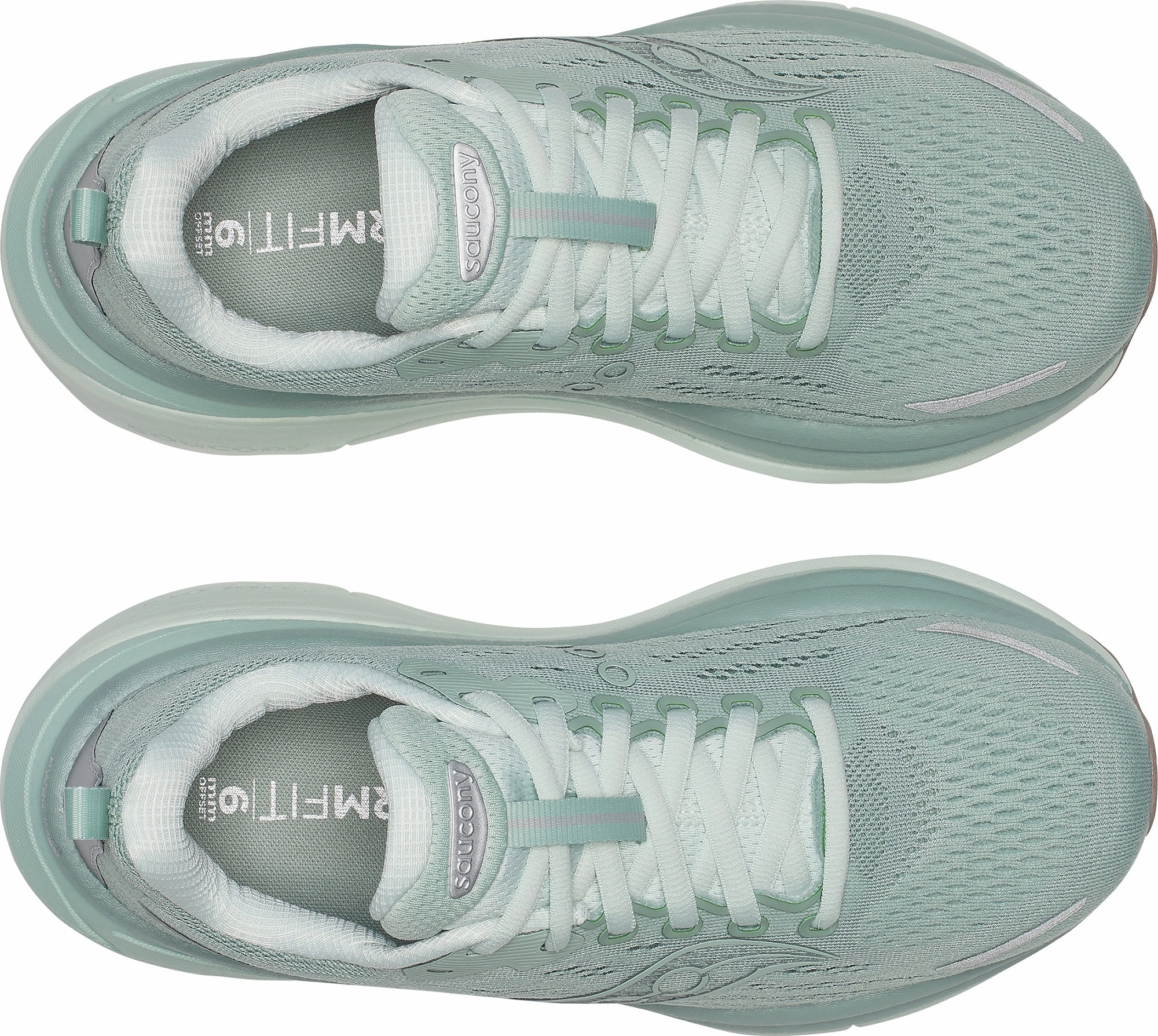 Energy Return Outsole Saucony Hurricane 25 Womens Running Shoes - Green