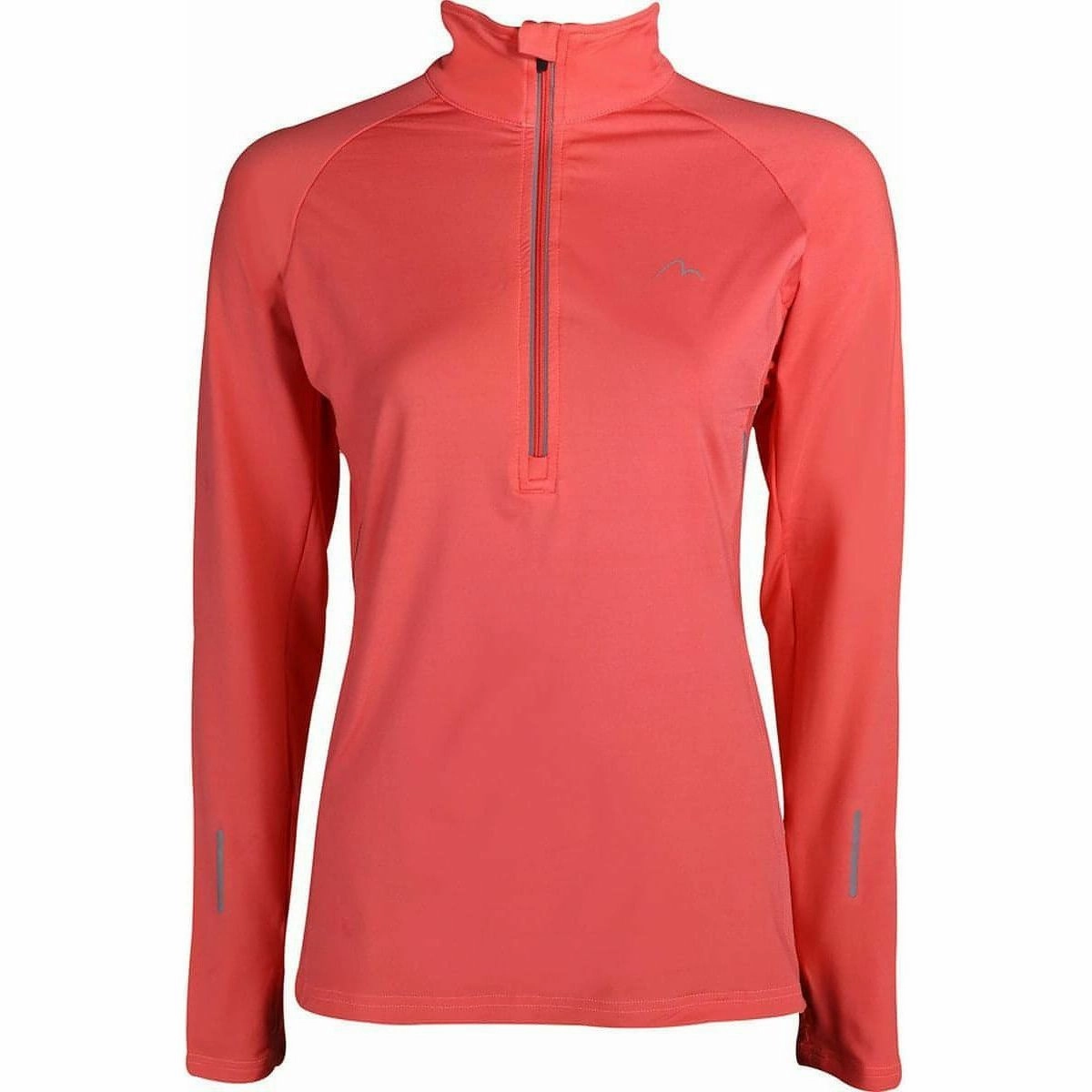 Breathable Soft Texture More Mile Vancouver Half Zip Long Sleeve Womens Running Top - Pink