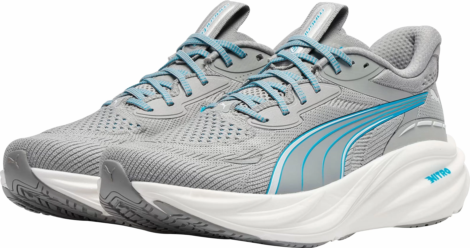 High Cushion Puma Magnify Nitro 3 Mens Running Shoes - Grey