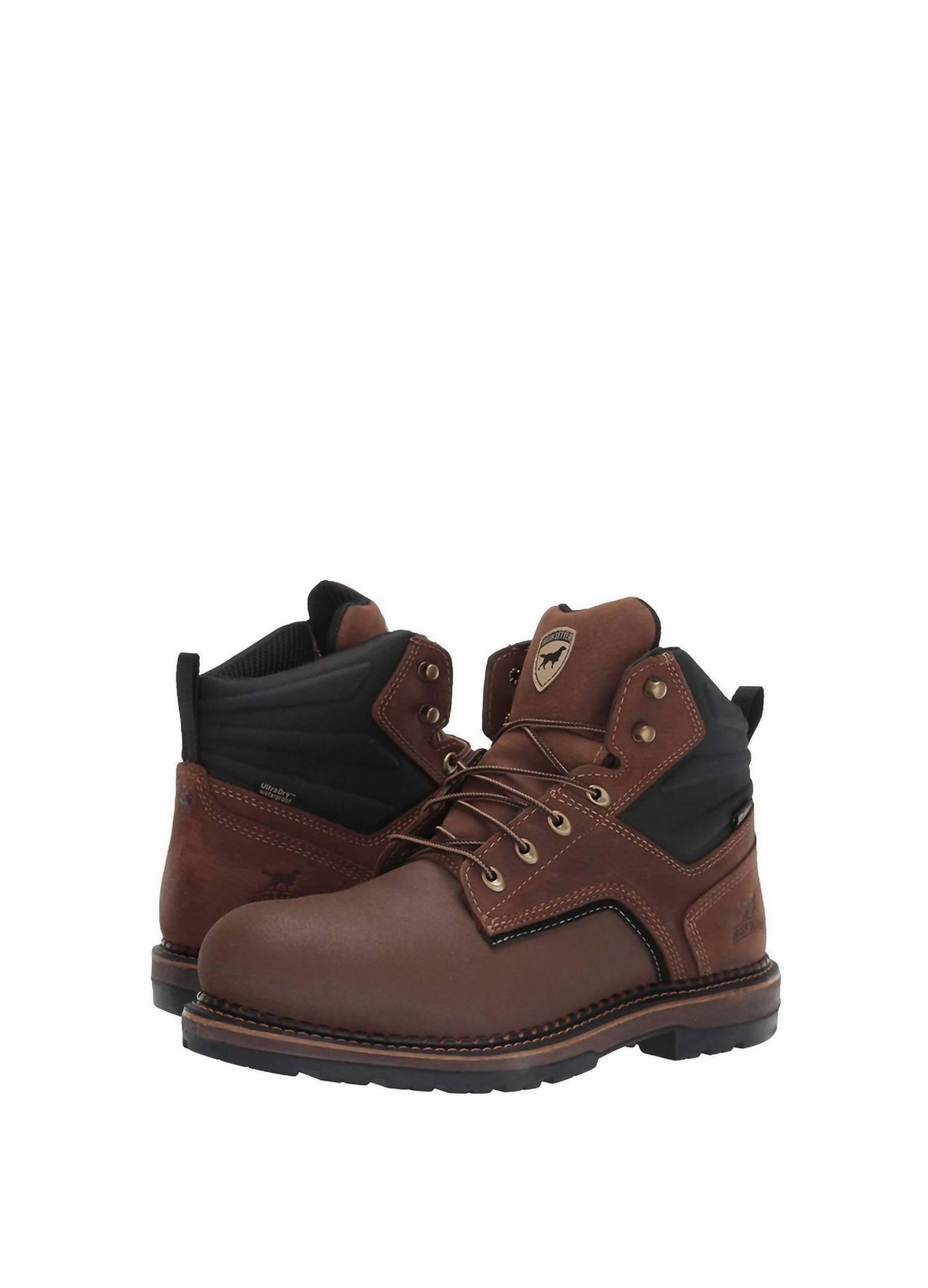 Men Ramsey 2.0 6" Alloy Toe Waterproof Work Boots In Brown Eco Material Comfort Seeker Ergonomic Toe Box