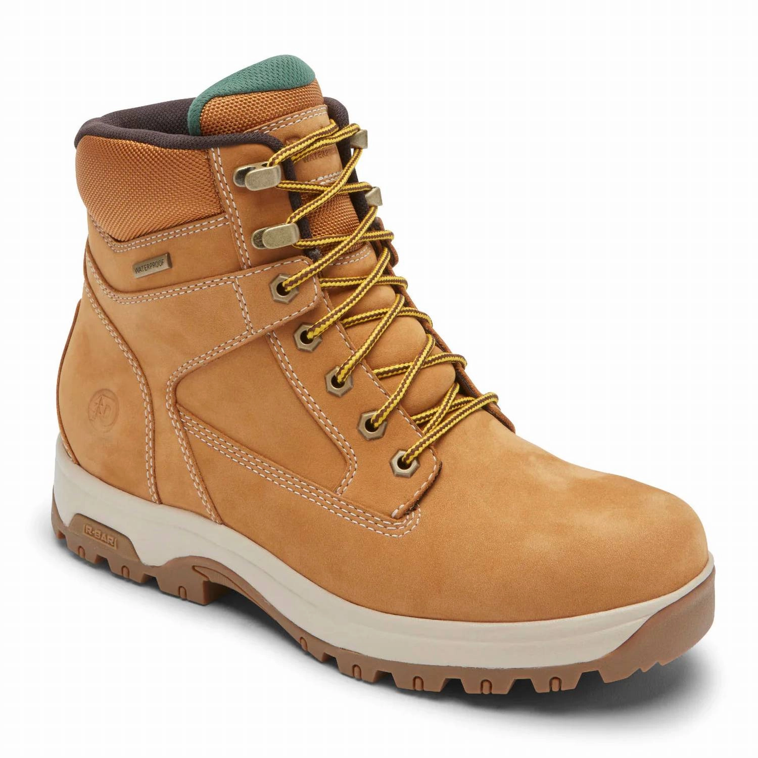 Men's 8000Works Waterproof 6" Plain Toe Boot - Medium Width In Wheat Anti Odor Cold Weather Commuter Cordura Material