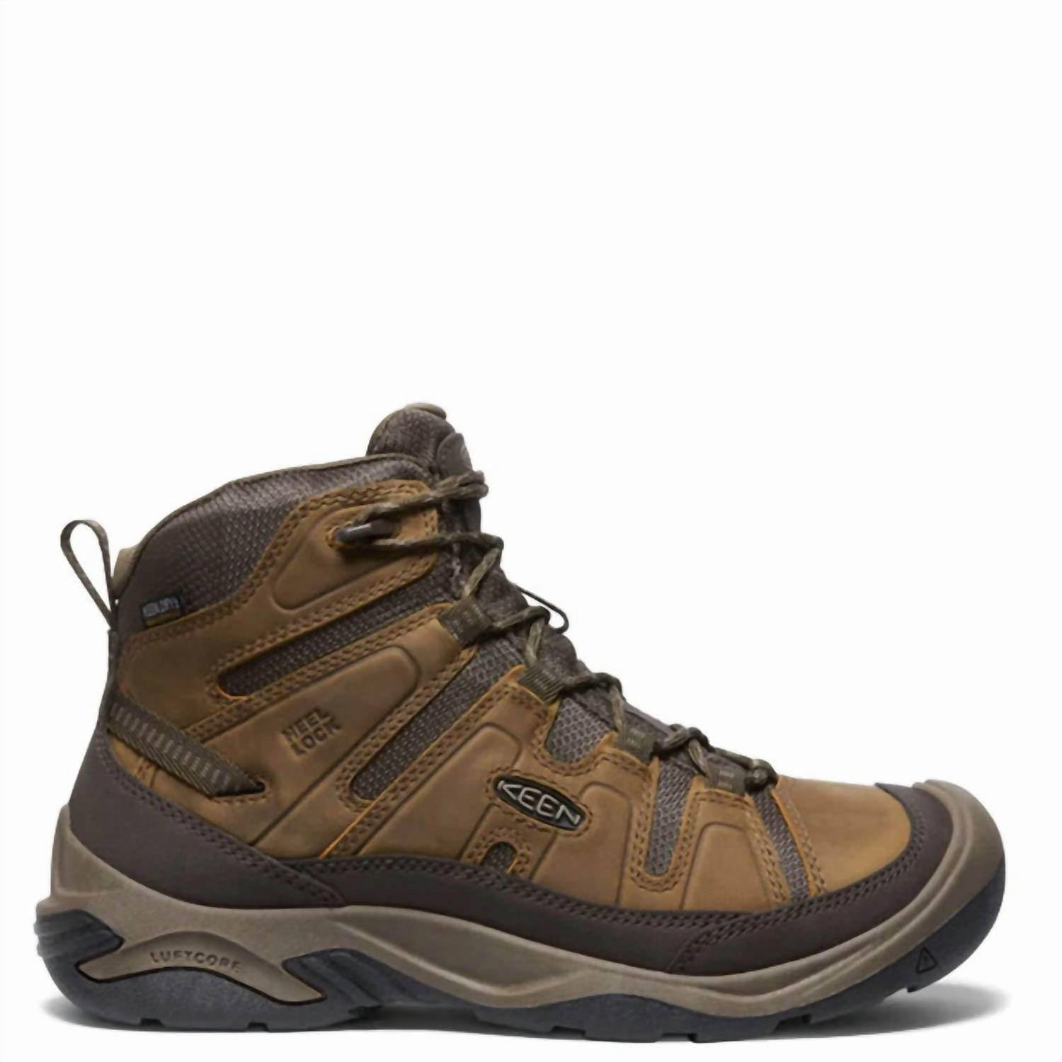 Neutral Style Tiger Mark Men's Circadia Waterproof Hiking Boot In Bison/brindle