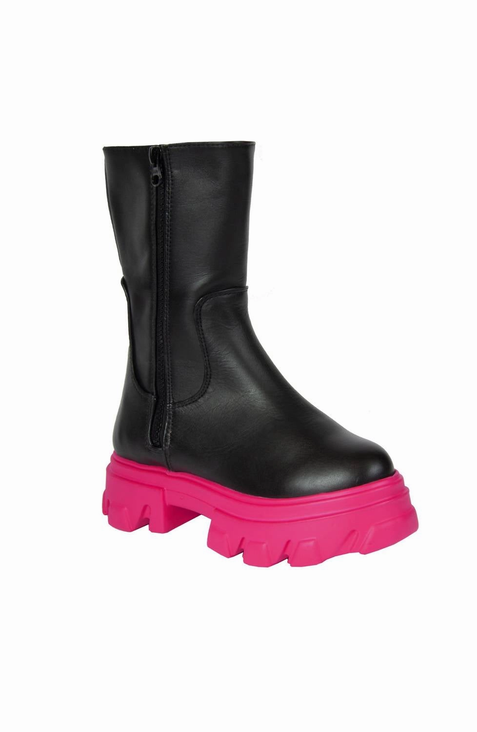 Hard wearing Everyday Walk Men's Double Zipper Back Street Boys Leather Boots In Black