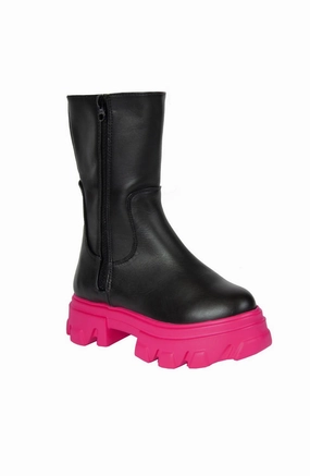 Comfort Lining Stylish Explorer Men's Double Zipper Back Street Boys Leather Boots In Black