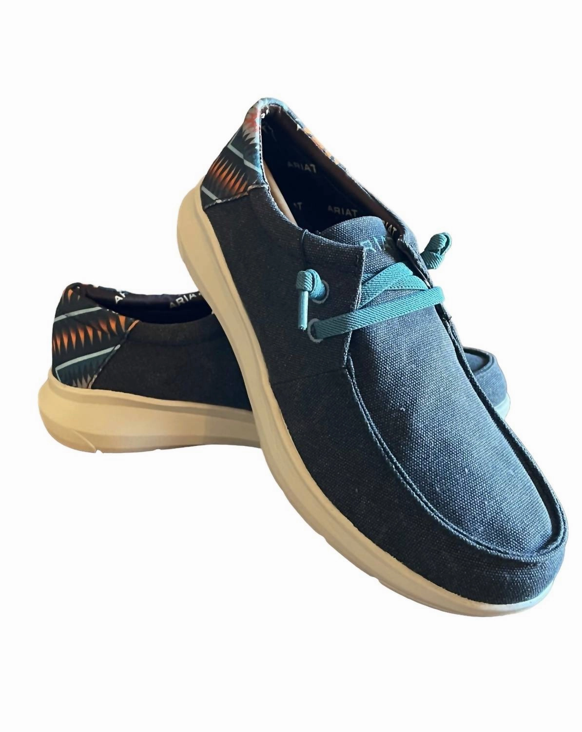 Work Functional Build Men's Hilo 2.0 Stretch Shoes In Charcoal Blue/blue Aztec