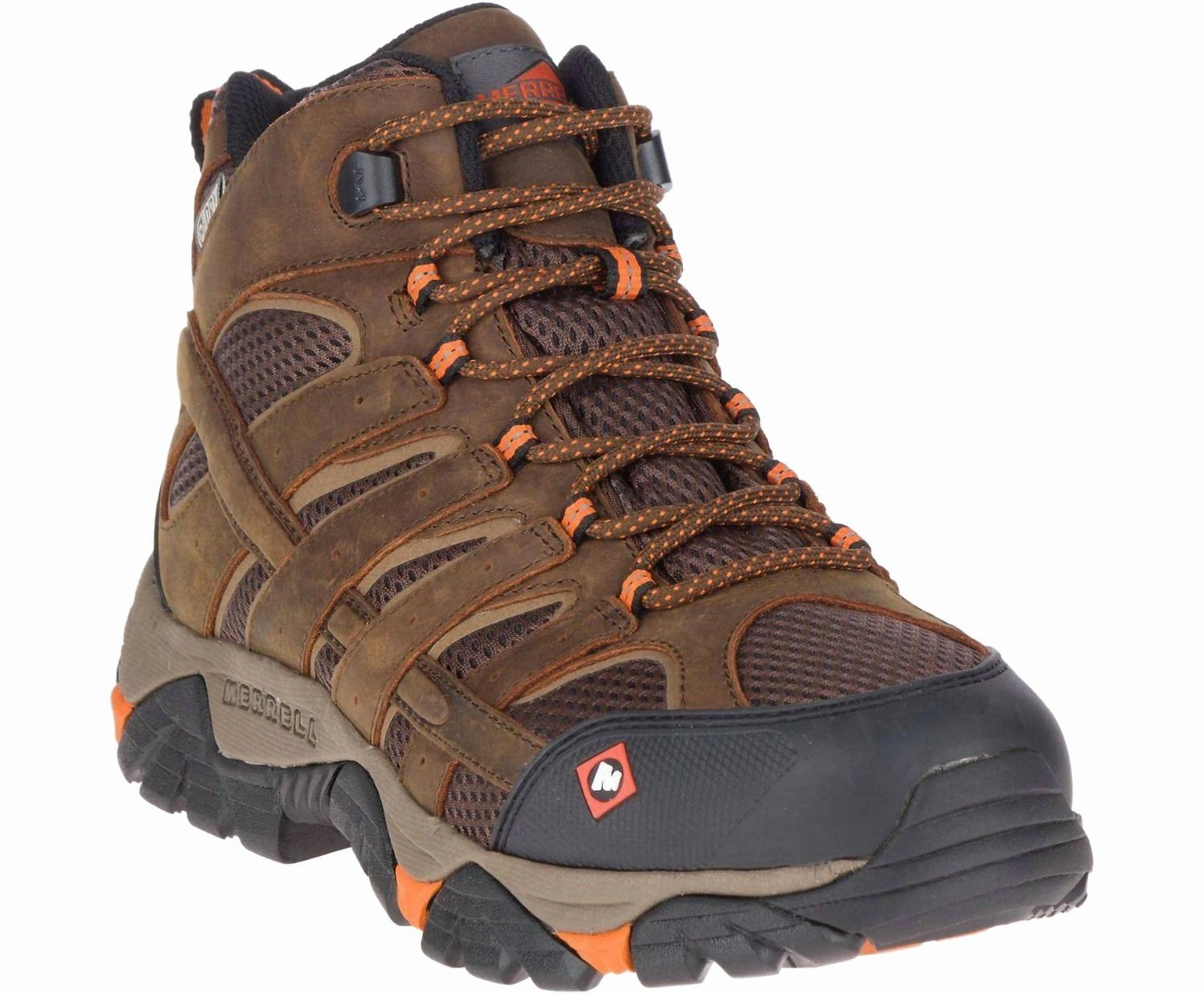 Men??S Moab Mid Vertex Waterproof Slip Resistant In Clay Supportive Design Ventilation Perforations