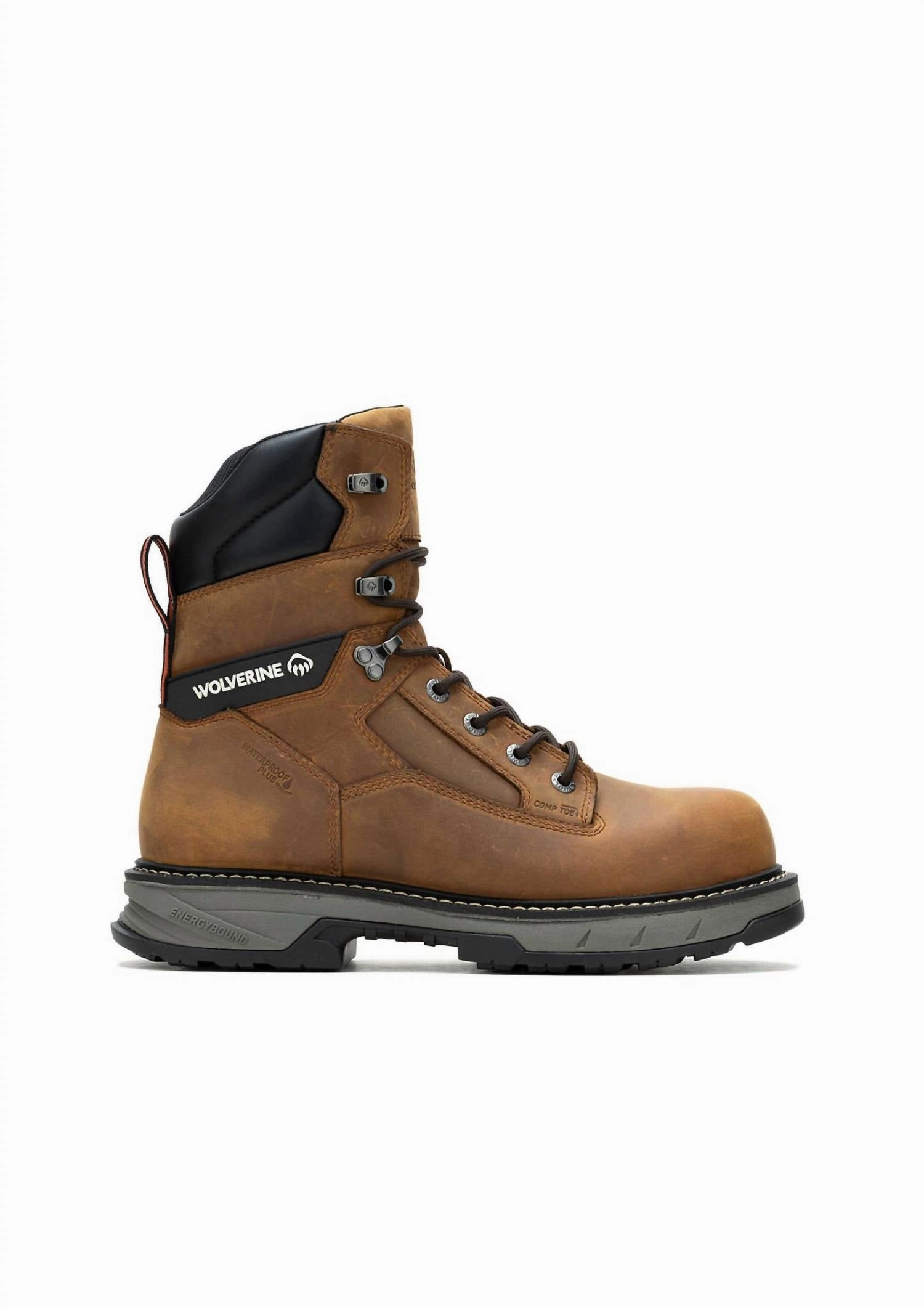 Cushioned Step Active Nomad Outdoor Utility Men's Reforce 8" Composite Toe Work Boots In Cashew