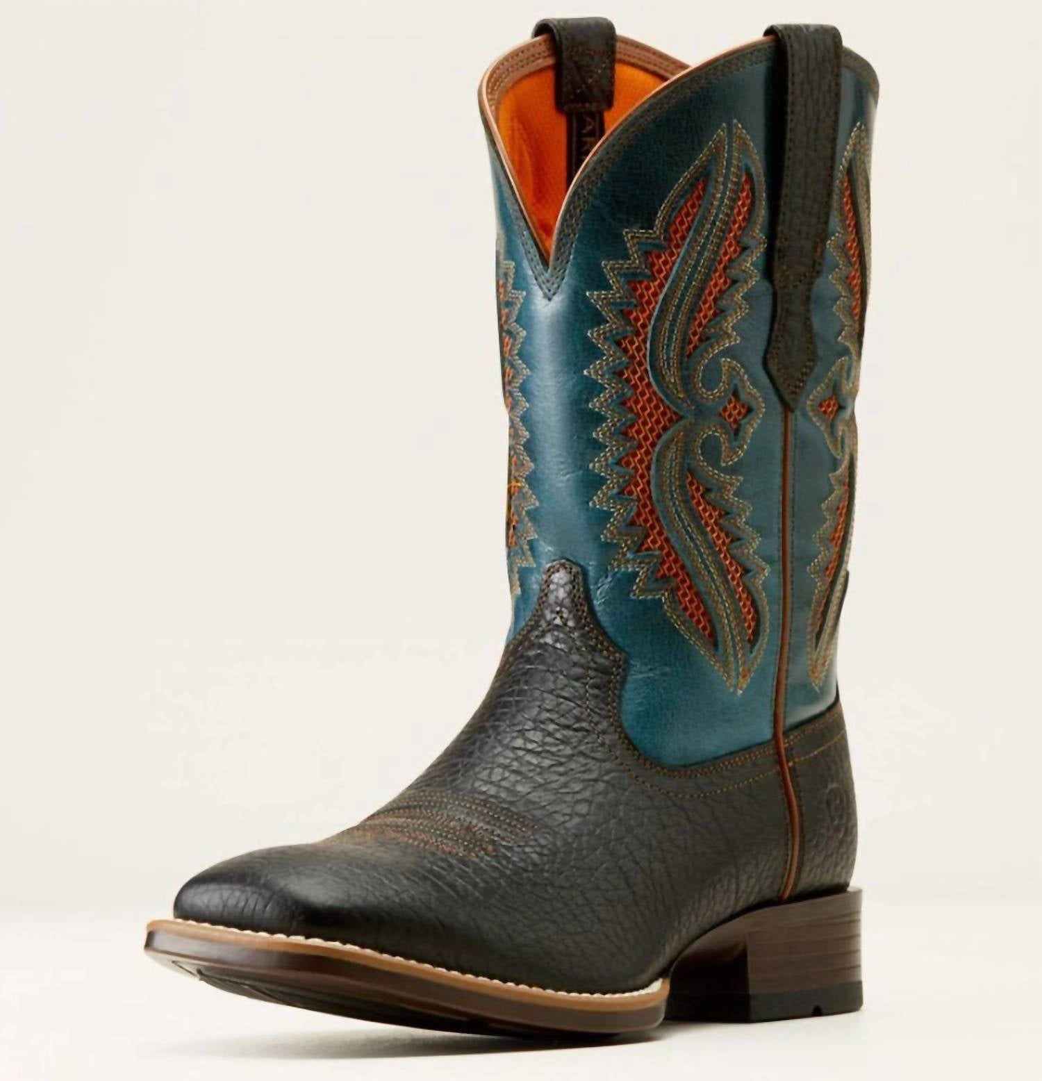 waterproof Grippy Outsole Rural Traveler Men's Rowder Venttek 360 Bantam Weight Cowboy Boots In Black/teal