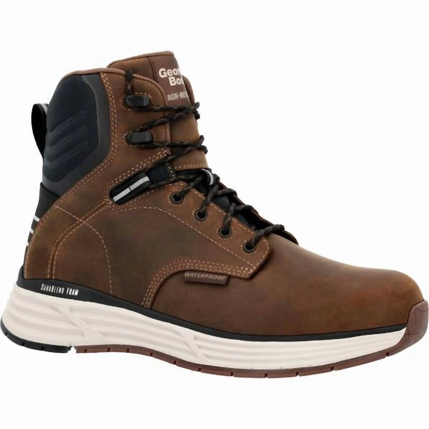 Functional Appeal Lightweight Men's Sport Wedge Waterproof Work Hiker Boot In Dark Brown
