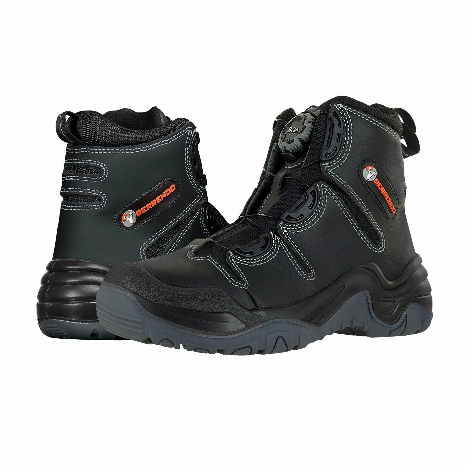 Men's Steel Toe Work Boots 6" and Oil and Slip Resistant and EH Rated and BOA Fit System Fast Release Dry Guard Water Wall