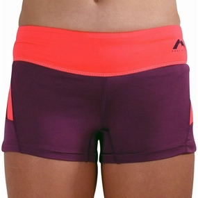 Double Layered Panels No Slip Grip More Mile More-Tech 3 Inch Womens Running Shorts - Purple