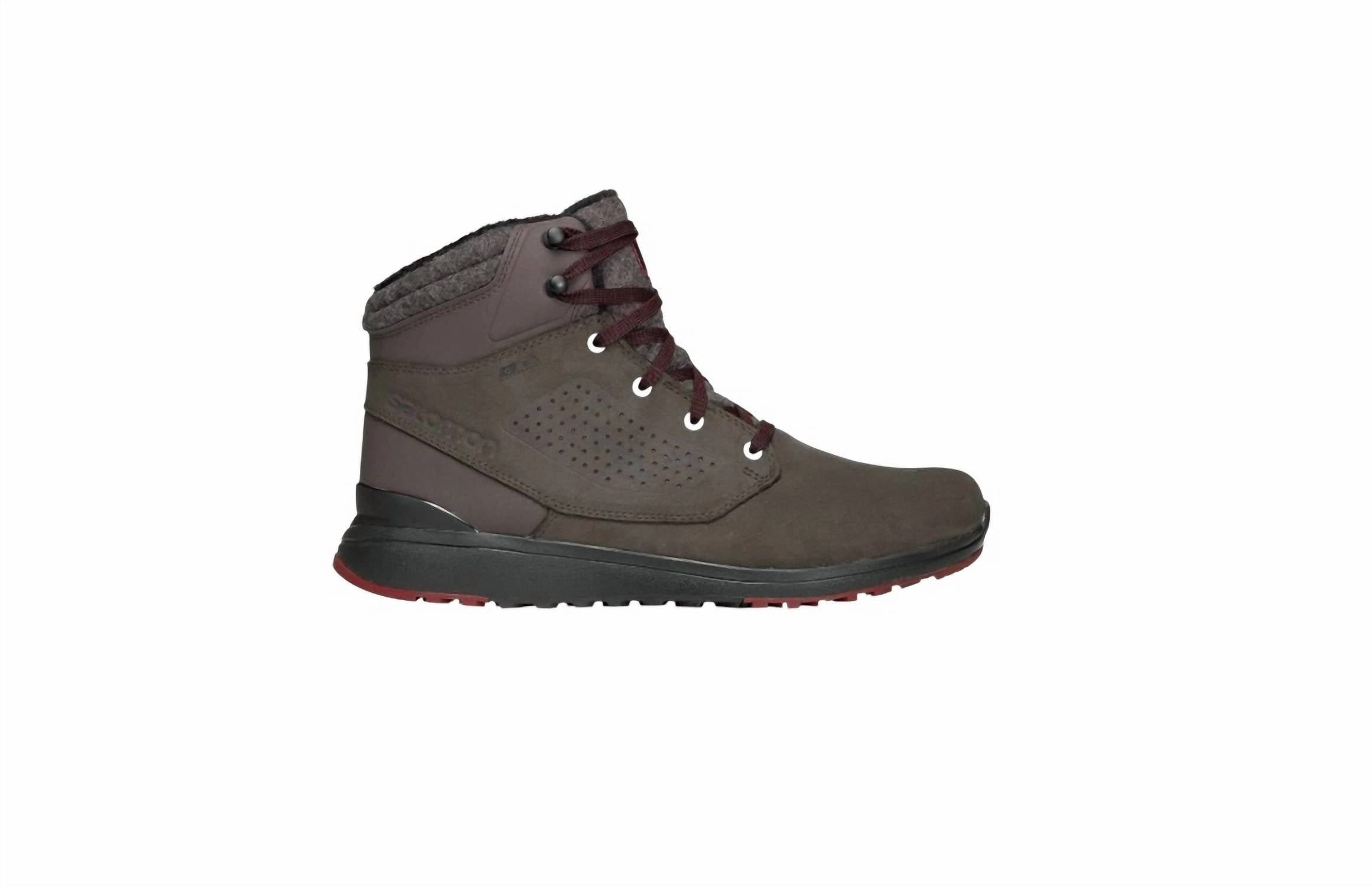 Torsional Stability Men??S Utility Winter Waterproof Hiking Boots In Shale/black/syrah