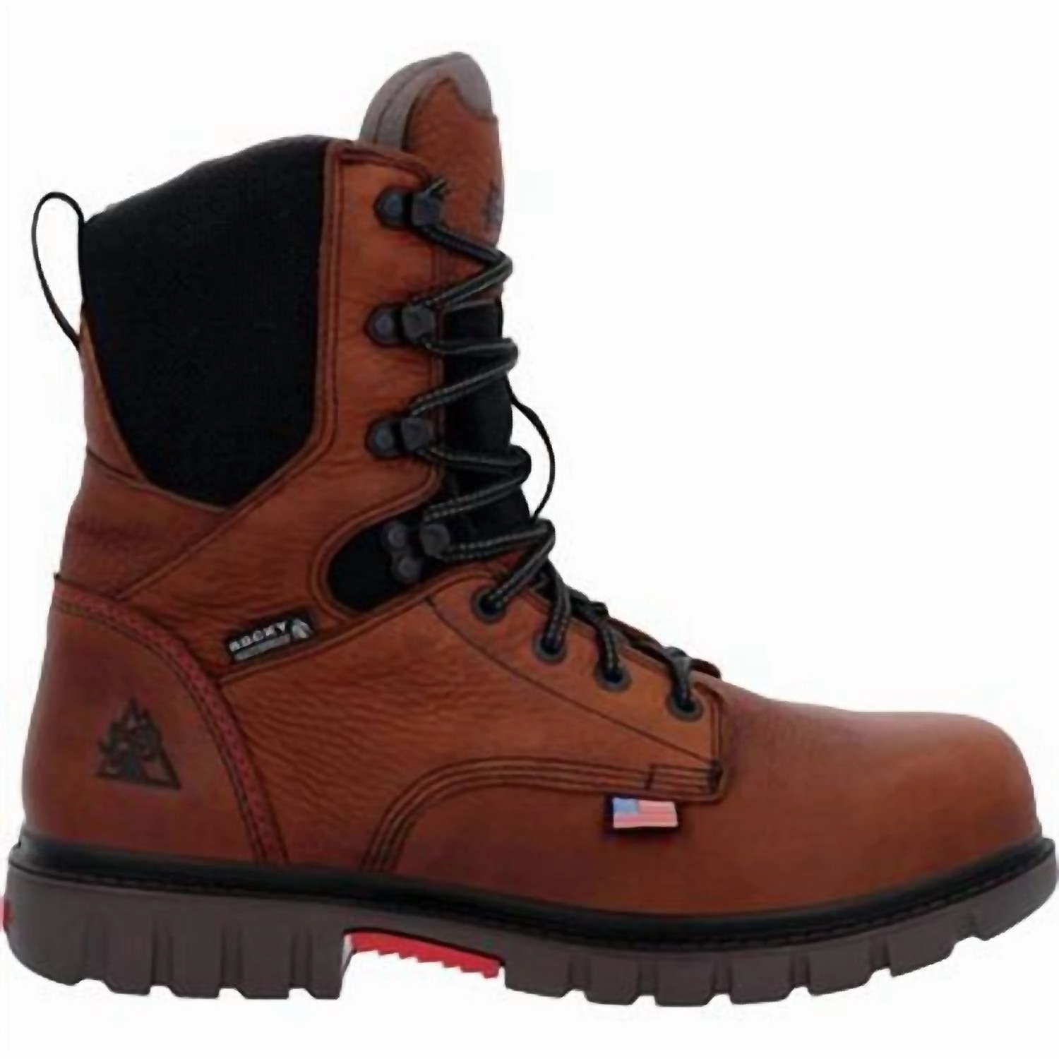 Crisp Look Comfort Lining Daily Walks Men's Worksmart 8" Waterproof Composite Toe Work Boot - Wide Width In Brown