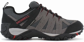 Remote Hiking Weather Tough Merrell Accentor 2 Vent Waterproof Mens Walking Shoes - Grey