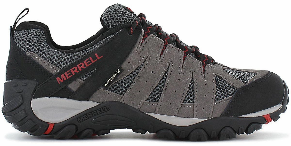 Remote Hiking Weather Tough Merrell Accentor 2 Vent Waterproof Mens Walking Shoes - Grey