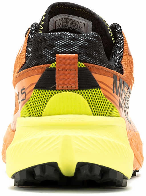 Merrell Agility Peak 5 GORE-TEX Mens Trail Running Shoes - Orange Curved Heel Design Perimeter Cushioning Ring