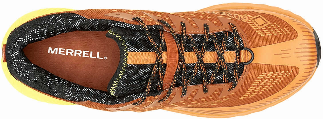 Toe box running for competition shoes Merrell Agility Peak 5 GORE-TEX Mens Trail Running Shoes - Orange