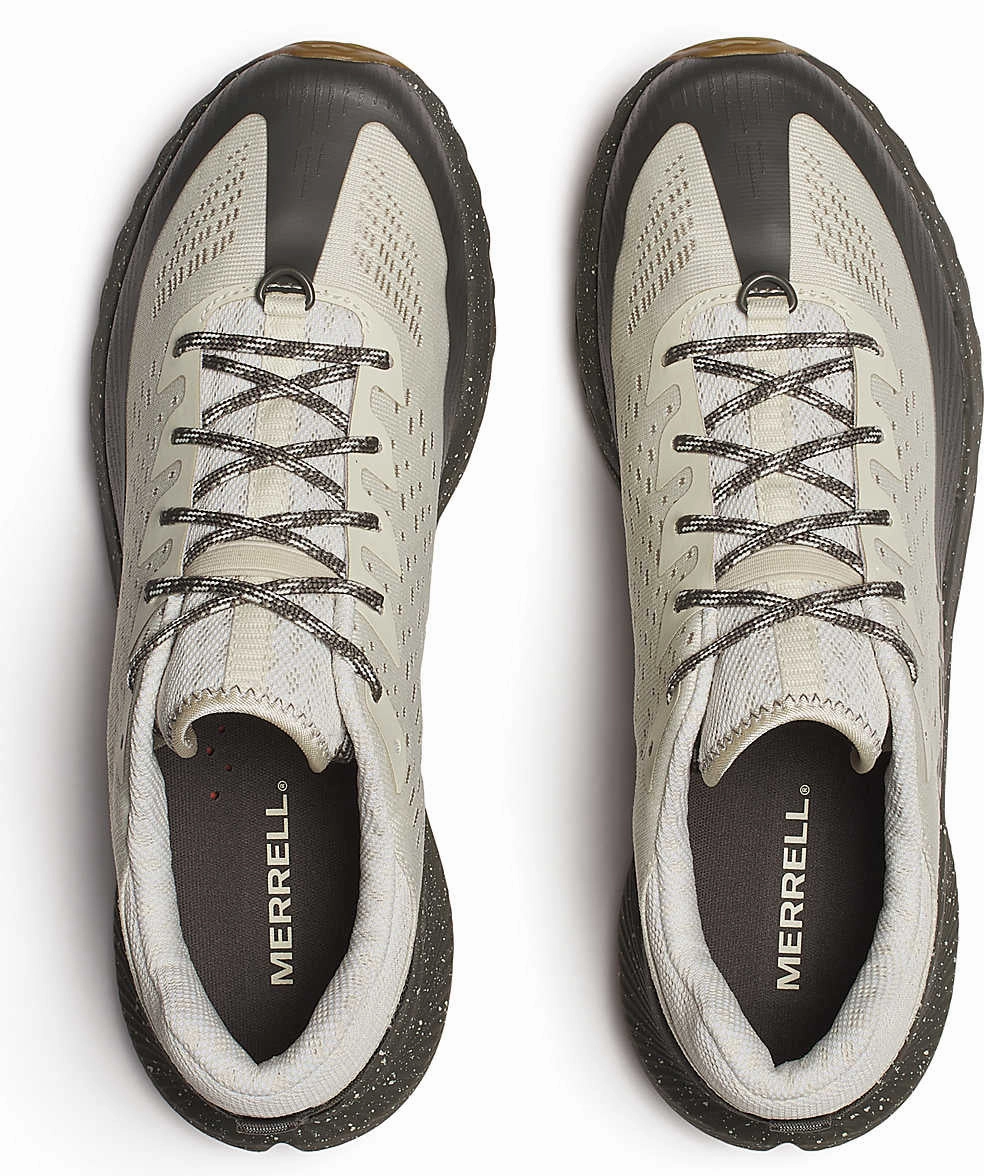 Merrell Agility Peak 5 Mens Trail Running Shoes - Cream running in a volcanic area shoes minimalist - style shoes