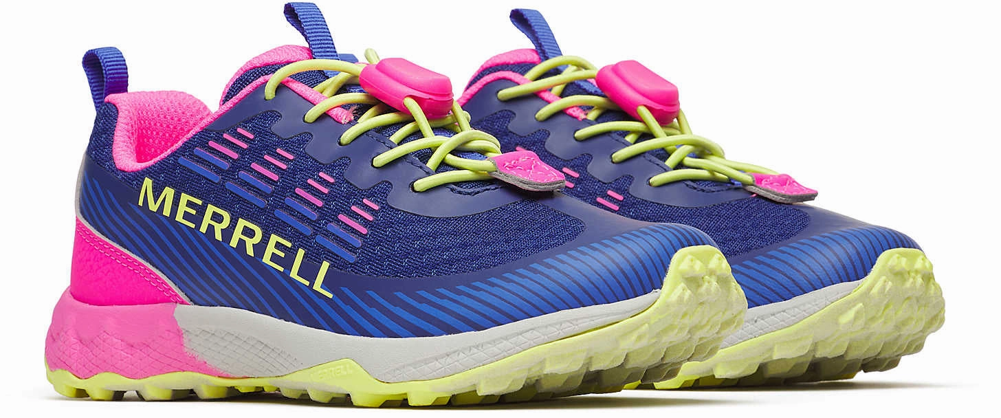 reflective details shoes Balanced Ground Contact Merrell Agility Peak Junior Walking Shoes - Blue